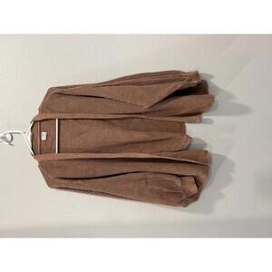 Cotton On Women's Brown Open Front Knit Cardigan Sweater, Large